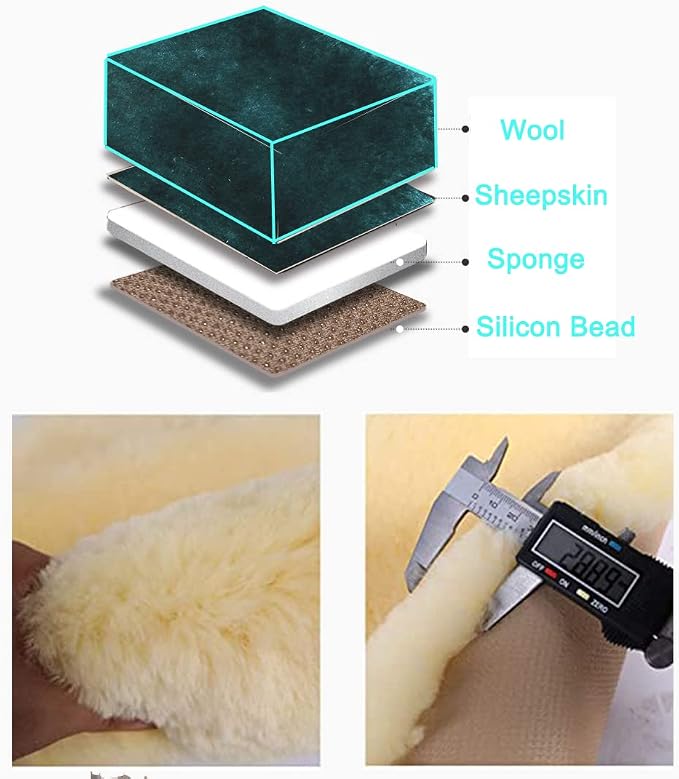 Fluffy Genuine Australia Sheepskin Car Back Seat Cover - Image 2