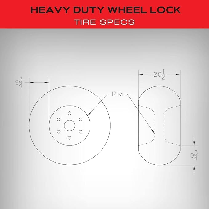 Equipment Lock Heavy Duty Wheel Lock - Image 7