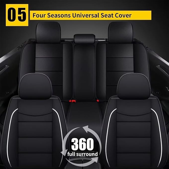 YORKNEIC Leather Car Seat Covers Fit - Image 6