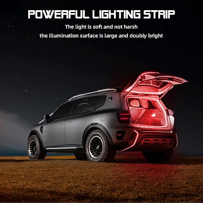 Car LED Strip Light For Trunk, 79Inch IP67 Silicone Waterproof Neon Light Strip - Image 5