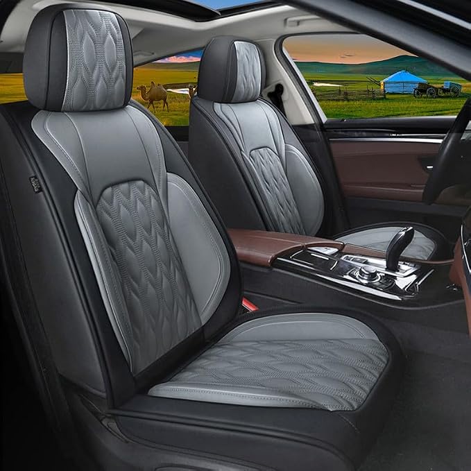 Seat Covers 2 Front Seats Fit for Toyota Camry 2012-2025 Leather Car Seat by DISUTOGO