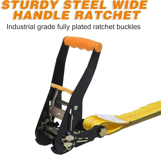 Complete Axle Straps Tie Down Kit 2" x10' Heavy Duty Vehicle Tie Down - Image 5