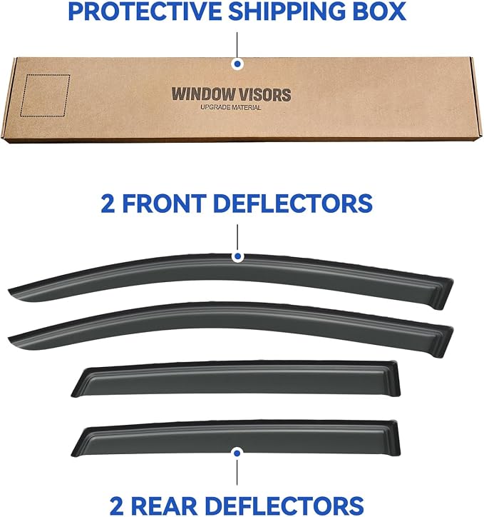 Window Visors Rain Guards for 2007-2012 Dodge Caliber, Out-Channel Window Vent - Image 6