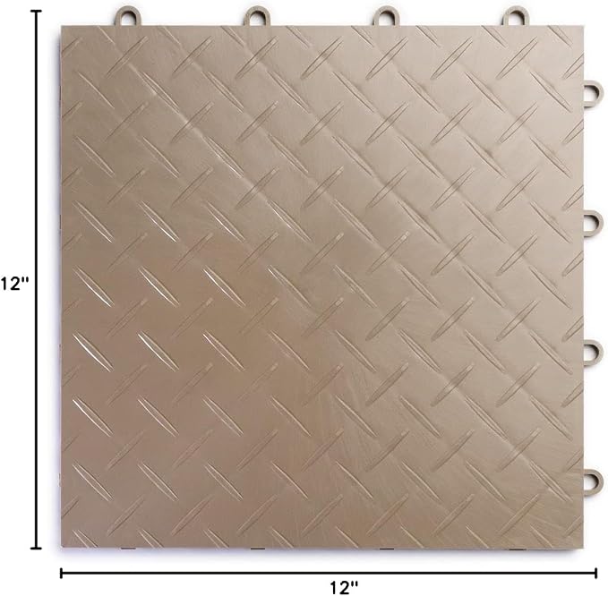 Big Floors RaceDeck Diamond Plate Design, Durable Interlocking Modular Garage - Image 7
