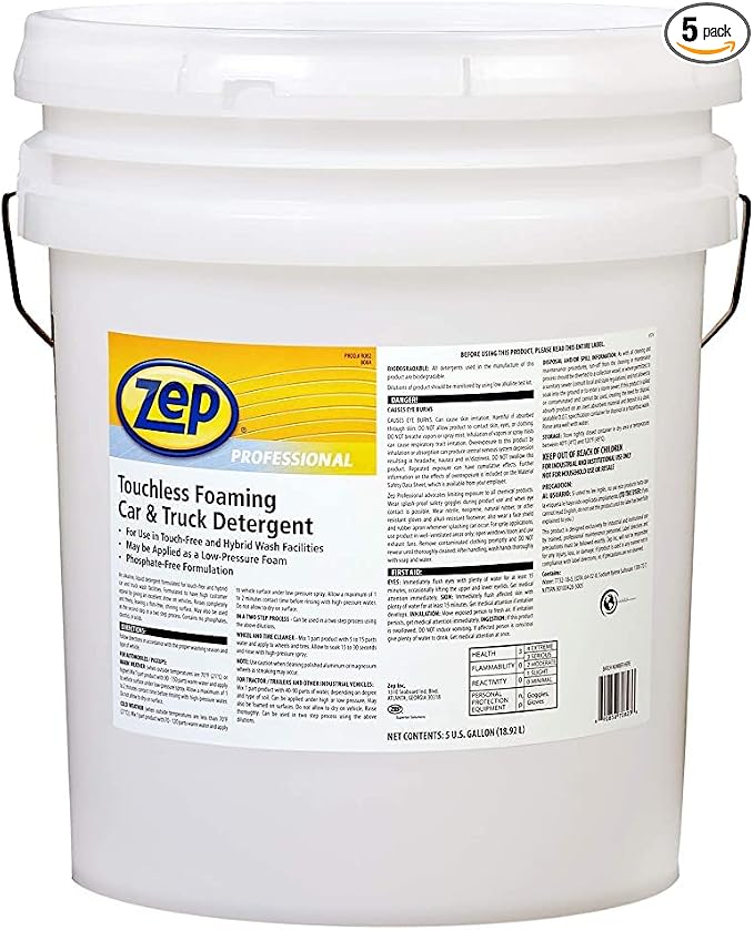Zep Professional Touchless Vehicle Detergent, 5 Gallon 1041568, R08235 by Zep
