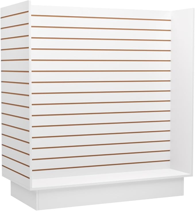 WISDOMFUR H-Unit Slatwall Gondola Display – 4 ft White Freestanding Retail by Unknown