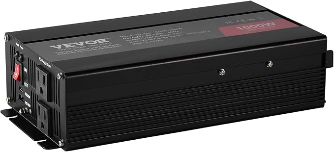 VEVOR 1000W Pure Sine Wave Inverter, DC 12V to AC 120V Power Inverter - Image 10