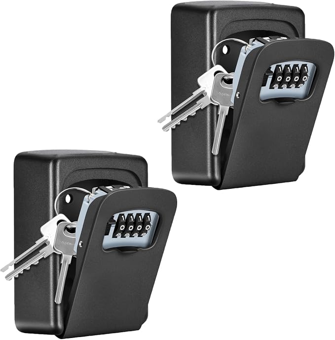 Fayleeko Key Lock Box Wall Mounted, 4 Digit Combination Lockbox by Fayleeko