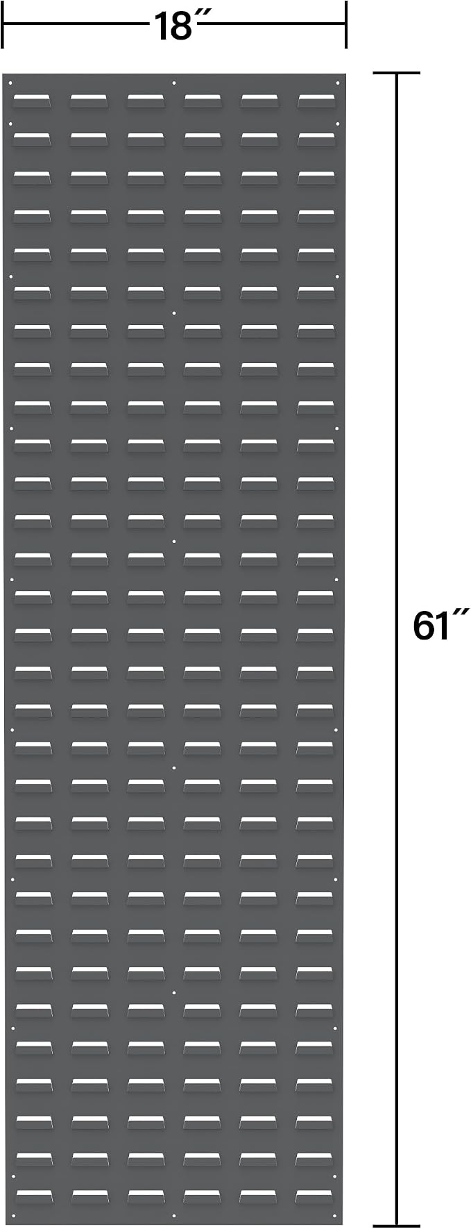 Akro-Mils 30118 Heavy Duty Wall Mount Garage Storage Steel Louvered Panel | - Image 3