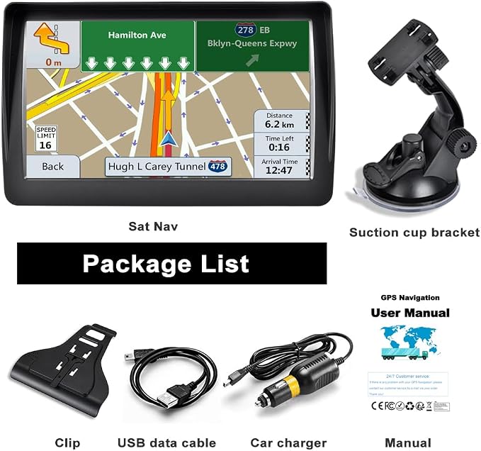 GPS Navigator for Car, Latest 2025 Map 7-inch HD Display 16GB 256MB Satellite - Image 7