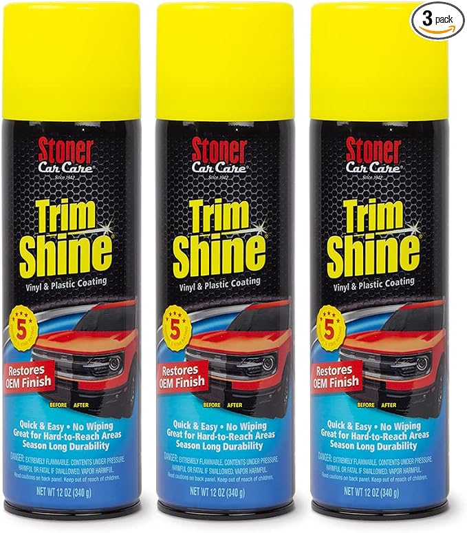 Stoner Car Care 91034-3PK Trim Shine – Vinyl and Plastic Protectant Coating by StonerCarCare