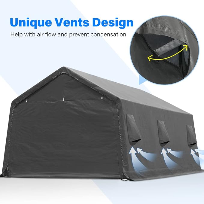 ADVANCE OUTDOOR 13x20 ft Garage Tent Carports - Image 2
