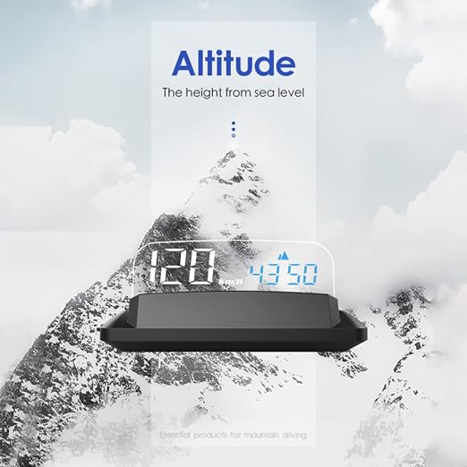 3D HUD Head Up Display Speedometer Digital Speed MPH Overspeed Alarm Fatigue - Image 9
