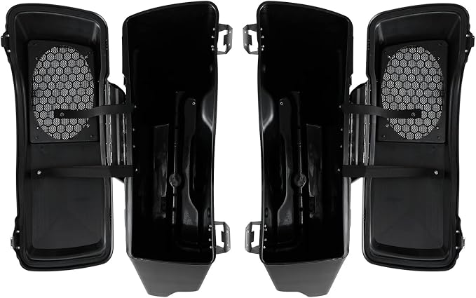 XFMT 5" Stretched Saddlebags Extended Saddle Bags W/ 6x9 Speaker Llids Black - Image 6