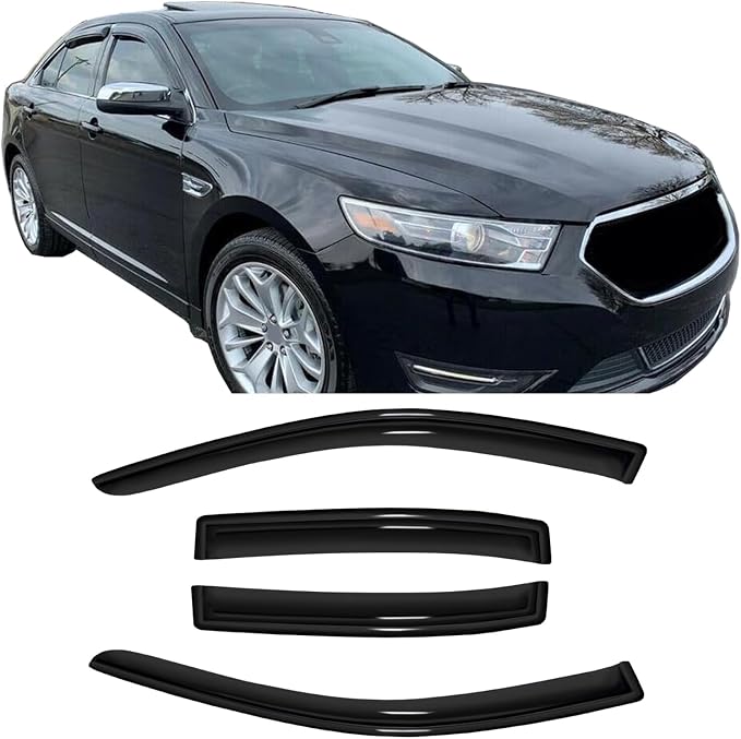4pc Sun Rain Guards Window Visor Wind Deflector Compatible - Image 9