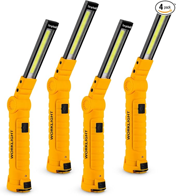 4 Pack Rechargeable LED Work Lights by Lmaytech