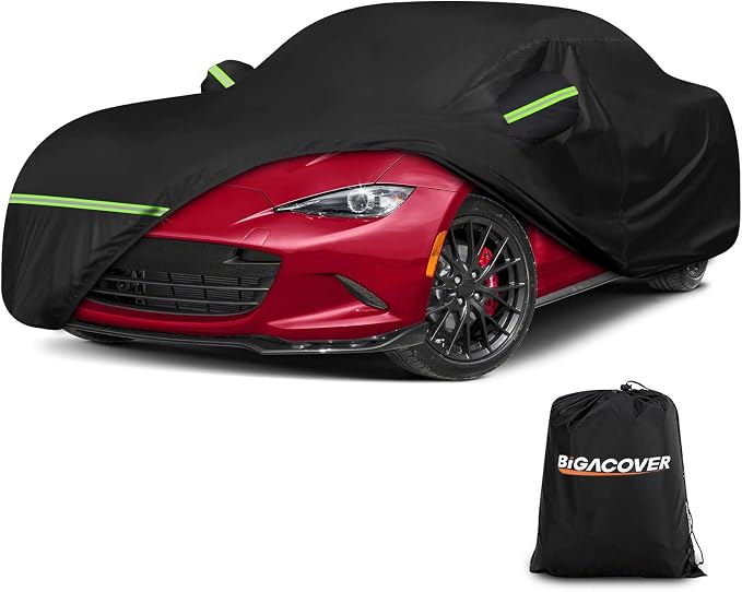 for Mazda Miata MX-5 Full Car Cover Waterproof All Weather, Outdoor Car Covers by BIGACOVER