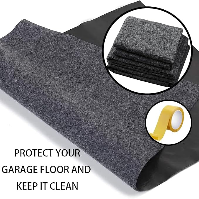 Large Motorcycle Mat Under Car Washable Garage Mats Oil Absorbent Pad Rubber - Image 3