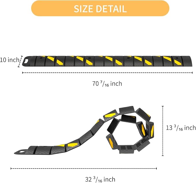 Portable Roll Up Speed Bump - 6Ft Collapsible Speed Humps - Image 2