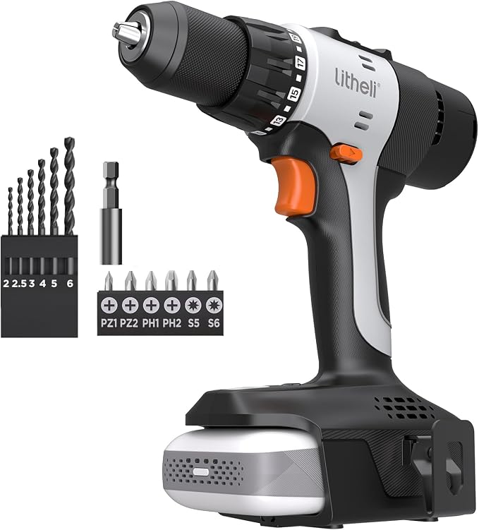 Litheli 20V Cordless Drill Driver, Electric Power Drill by Litheli