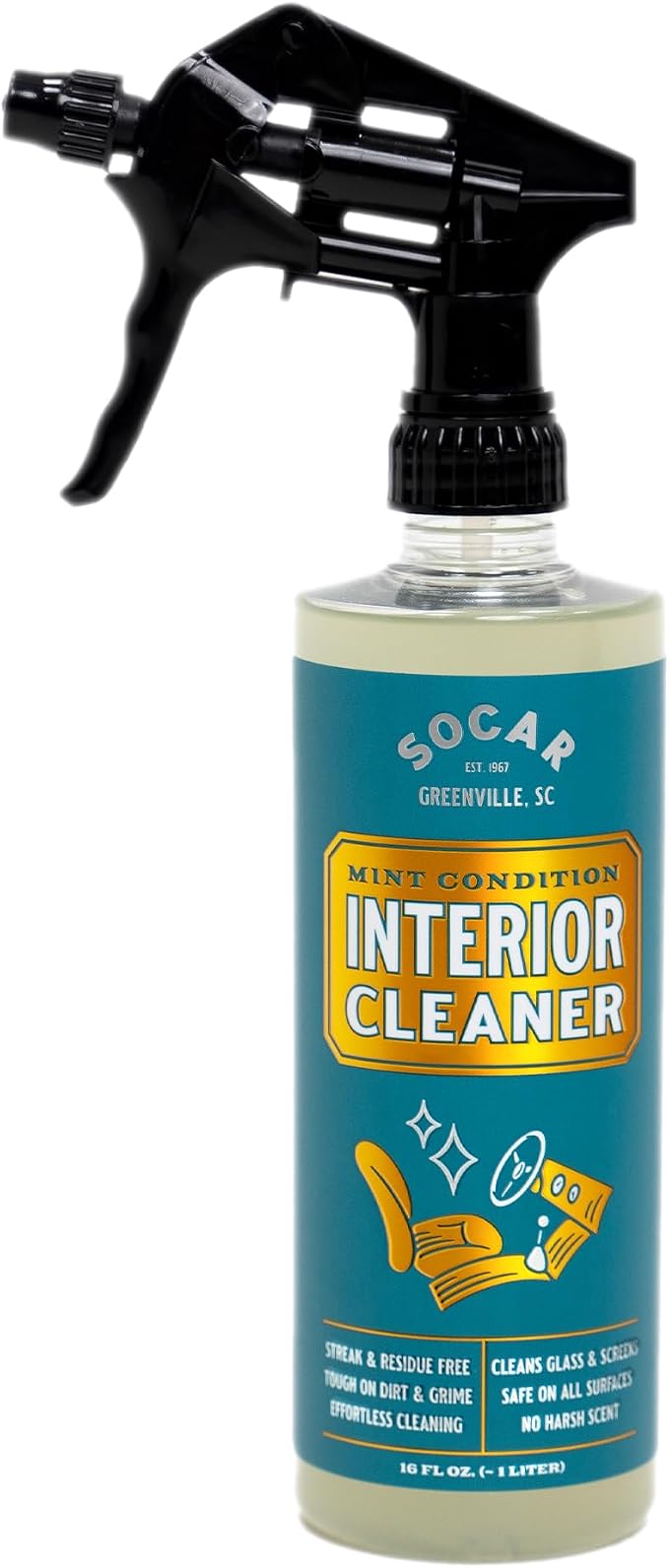 SOCAR Mint Condition Interior Car Cleaner 16 fl oz. Professional Grade by Socar-HandcraftedCleaningSolutions