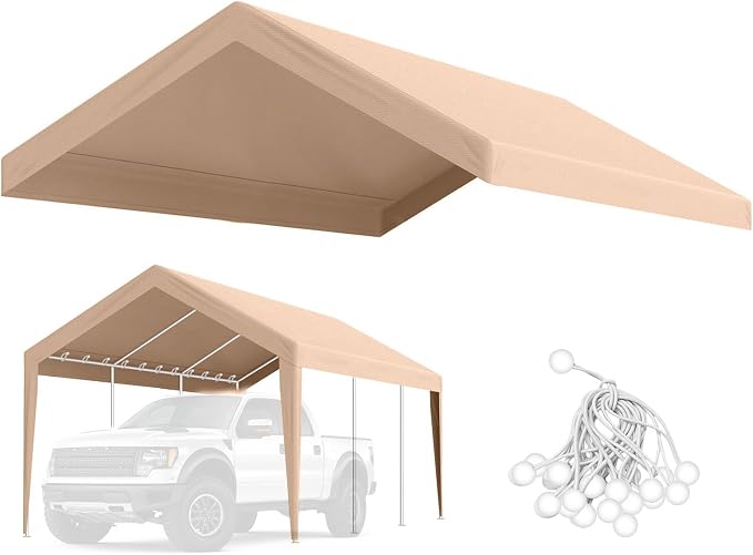 Carport Canopy 10'x20' Heavy Duty Replacement Cover, Beefull Carport by Beefull