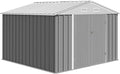 10X12FT Outdoor Metal Storage Shed, Lockable Weatherproof Garden Shed by BouPower