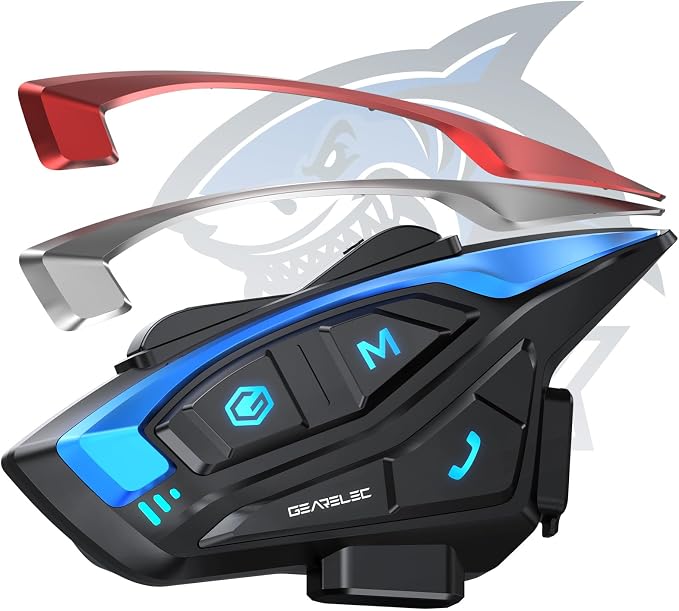 gearelec Motorcycle Helmet Bluetooth Headset Shark Pro Motorcycle Bluetooth - Image 2