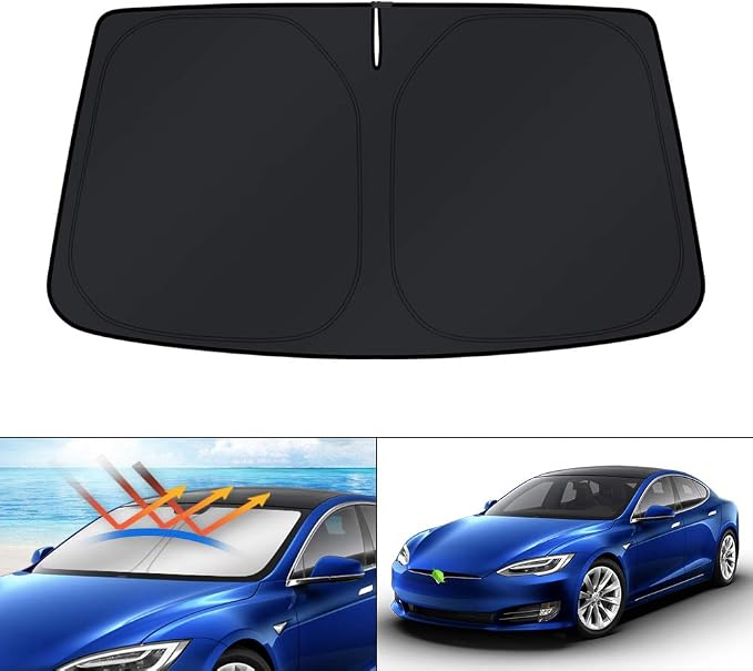KUST Windshield Sun Shade for 2012-2024 2025 Tesla Model S Accessories Sunshade by KUST