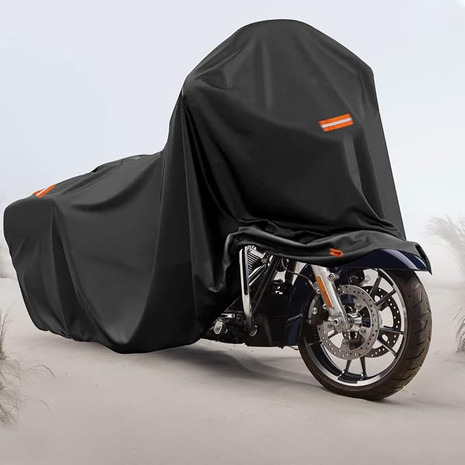 420D Motorcycle Cover for Harley Davidson Touring Models Road King, Road Glide - Image 9