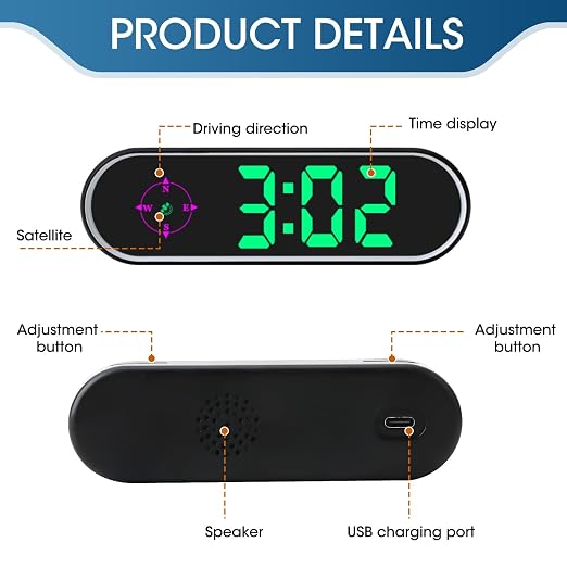 GPS Digital Speedometer for Car MPH, Universal HUD Speed Meter - Image 3