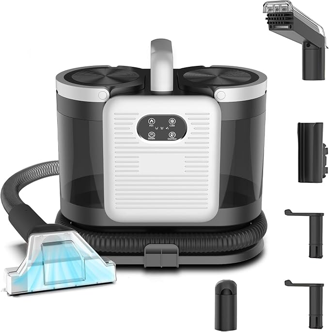 Upholstery Steam Cleaner for Couch & Furniture – 1650W 15KPa Powerful Suction by Klinsmann
