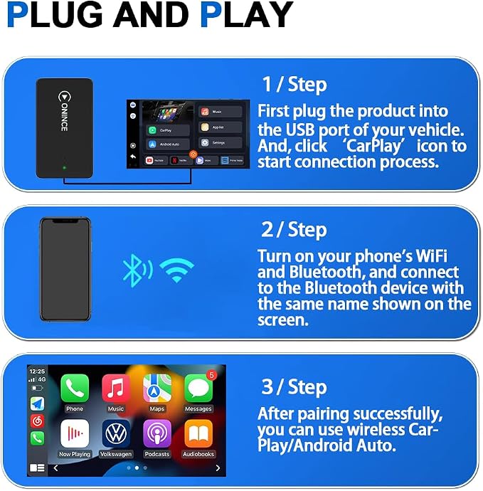 CarPlay Box Streaming Device for Car, Wireless CarPlay Adapter & Android Auto - Image 5