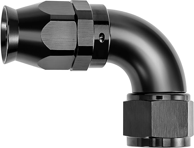 EVIL ENERGY 6AN 90 Degree PTFE One Piece Full Flow End Hose Fitting Aluminum by EVILENERGY