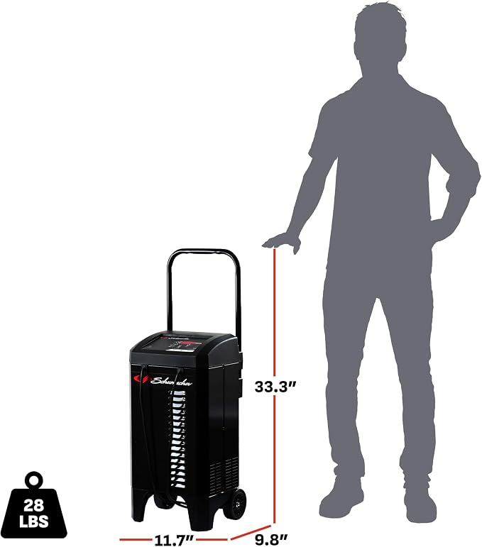 Schumacher Electric Wheeled Battery Charger and Engine Starter, Fully Automatic - Image 7