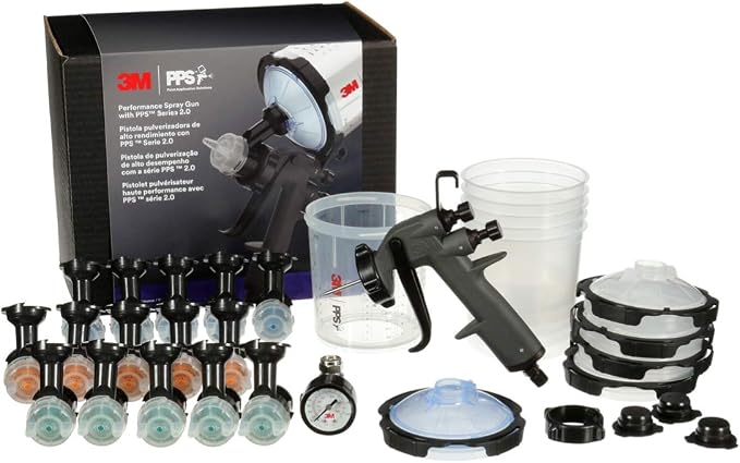 3M Performance Spray Gun Starter Kit, Includes PPS 2.0 Paint Spray Cup System by 3MAutomotive
