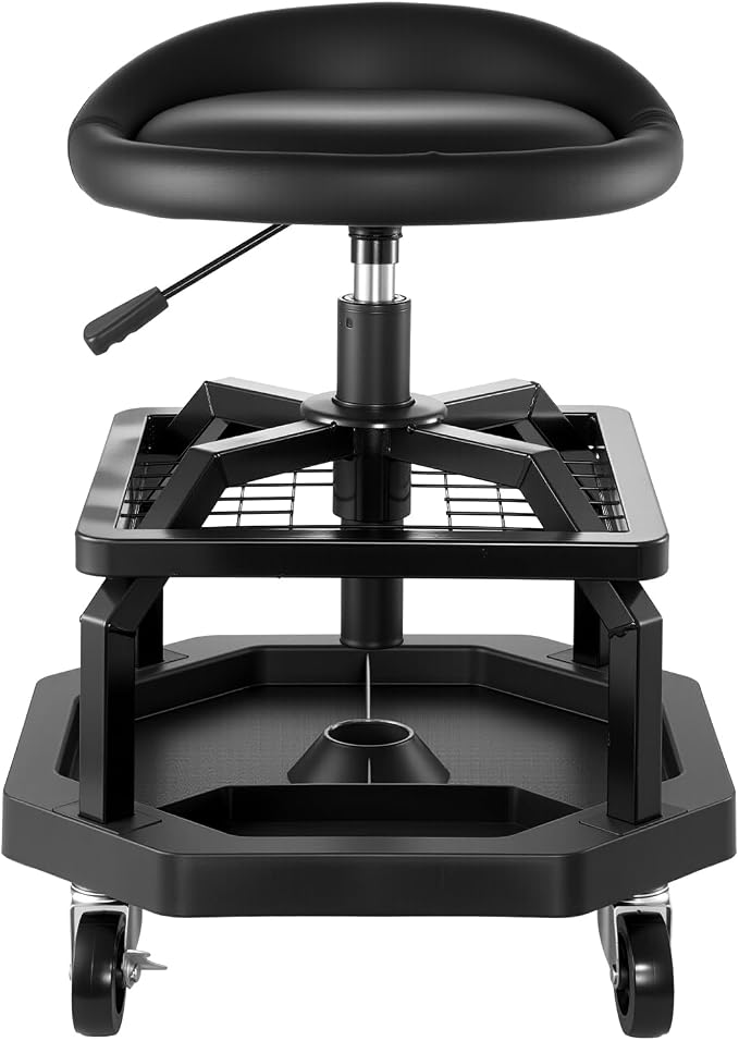 VEVOR Industrial Black Pneumatic Garage Seat/Work Stool - Image 9