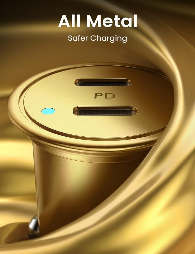 AINOPE Super Fast USB C Car Charger, 56W Fast Charging, Smallest All Metal 12V - Image 7