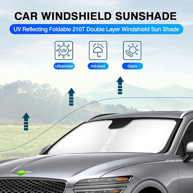 KUST Windshield Sun Shade for Genesis GV70 Accessories 2022-2025 2026 Sunshade - Image 2