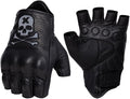 Goatskin Leather Motorcycle Motorbike Powersports Racing Gloves Reflective by Keebik