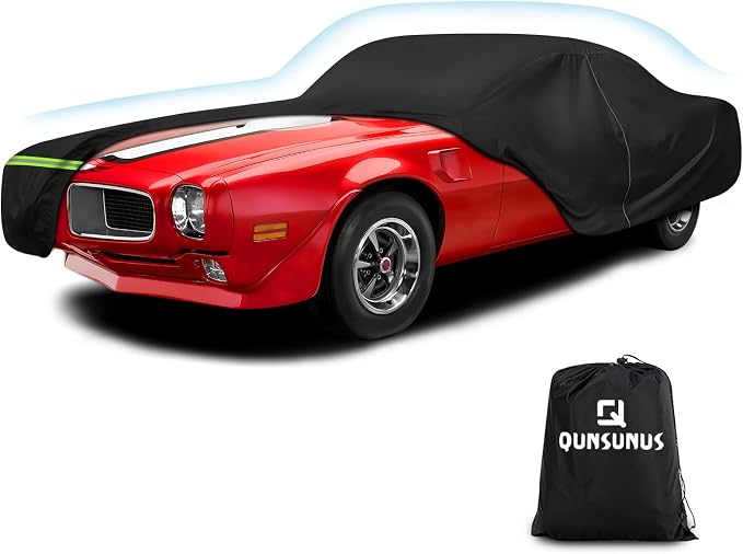 QUNSUNUS Waterproof Car Cover for Pontiac Firebird 1967-1992, Outdoor Car Covers by QQUNSUNUS