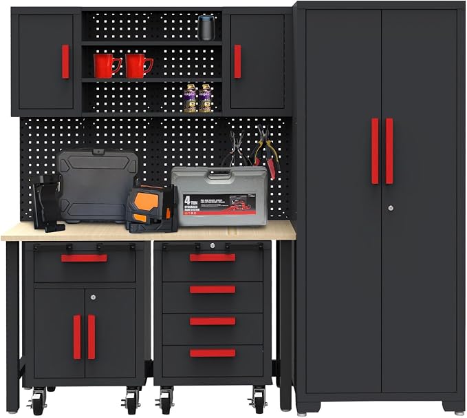6-Pcs Garage Storage Cabinet System: Workshop Set - Image 7