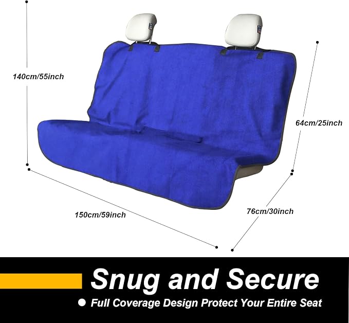 Back Seat Cover for Car Trucks Van SUV, Waterproof Rear Bench Towel Seat Covers - Image 4