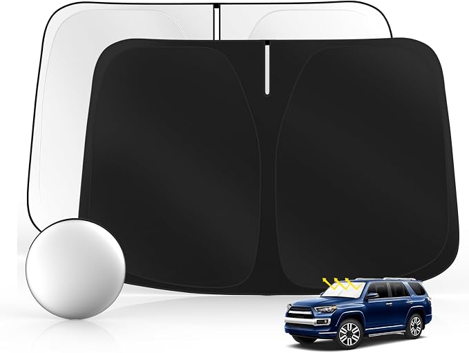Windshield Sun Shade for Toyo-ta 4runner 2010-2025 4-Runner Foldable Sunshade by SULAGIWINDSHIELDSUNSHADE