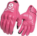 Goatskin Leather Motorcycle Motorbike Powersports Racing Gloves Reflective by Keebik