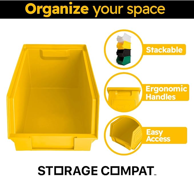 Plastic Storage Bins, Storage Organizer Bin - Image 3