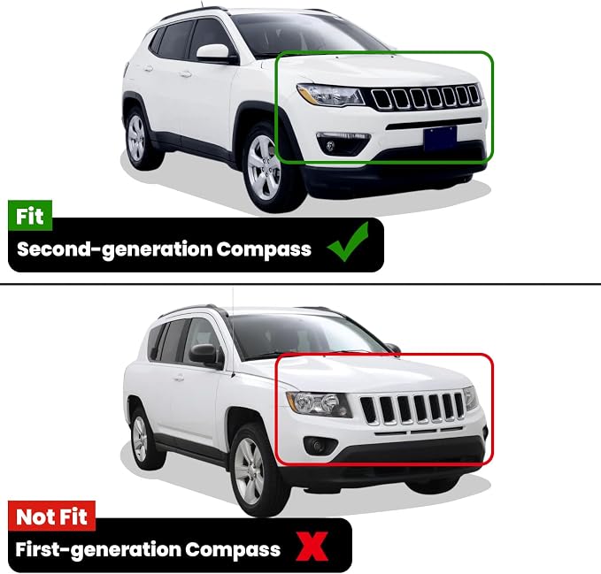 LASFIT Floor Mats for Jeep Compass 2017-2025 All Weather TPE Custom Fit Car - Image 2