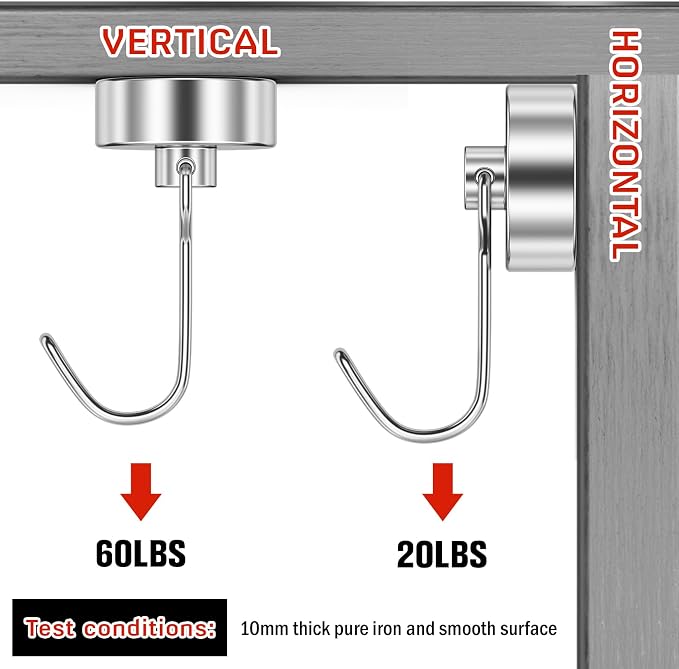 FINDMAG Magnetic Hooks, 60lbs+ Magnetic Hooks - Image 3
