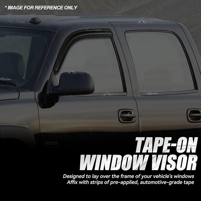 Auto Dynasty 2Pcs Carbon Fiber Pattern Window Visors Compatible - Image 3