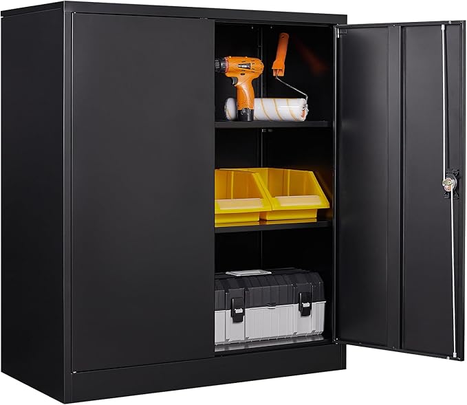 Metal Storage Cabinet, Lockable Storage Cabinet by Anxxsu